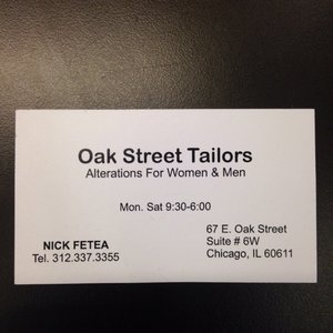 Oak Street Tailors on Yelp