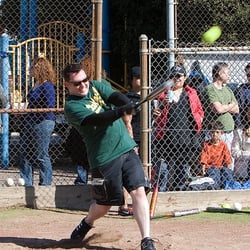 Jefferson Square Park - JT hits a HR! Photo Courtesy: Darin I