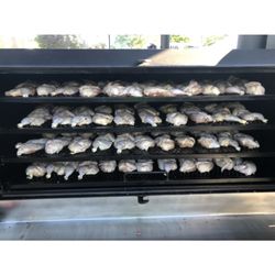 Semper Fi BBQ - Chicken quarters at VA charity cook