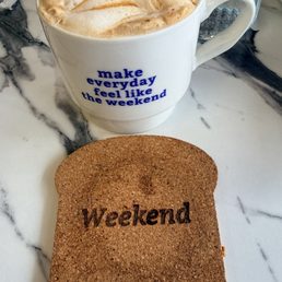 The cutest coaster and my hot caramel macchiato The cutest coaster and my hot caramel macchiato
