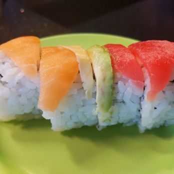 Sushi Track - Saddest rainbow roll ever - Sushi Bars Near Me - Beaverton, Oregon