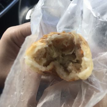 Yeh's Bakery - Inside the chicken onion puff - Bakeries Near Me - Flushing, New York Yeh's Bakery - Inside the chicken onion puff - Bakeries Near Me - Flushing, New York