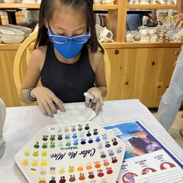 There's no limit to how many colors you can use on your project. More pallets and brushes are available by the self-serve paint area. There's no limit to how many colors you can use on your project. More pallets and brushes are available by the self-serve paint area.