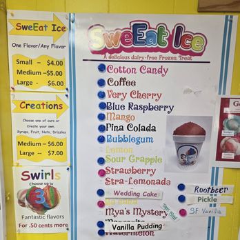 Myli's SweEat ice - Menu - Desserts Near Me - Livingston, Texas Myli's SweEat ice - Menu - Desserts Near Me - Livingston, Texas