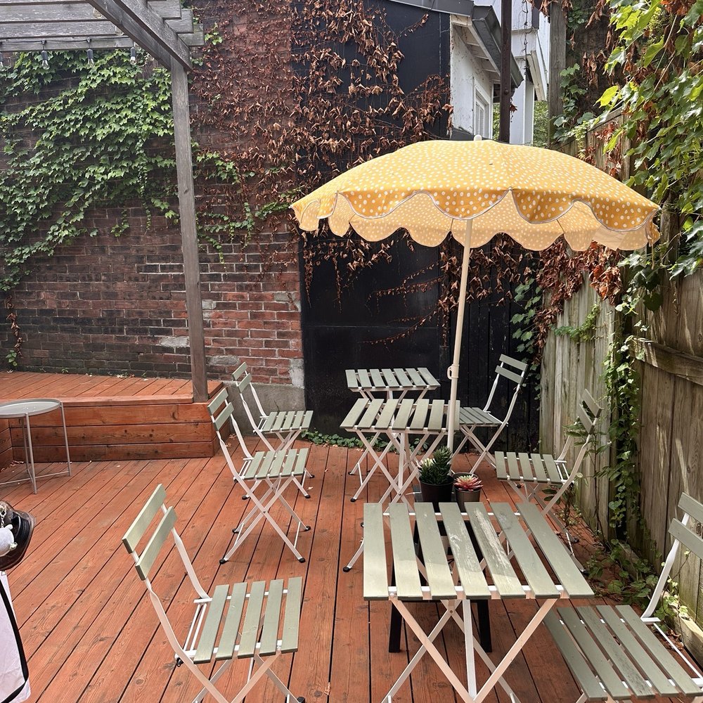 Hiya Scone and Coffee - Backyard patio seating - Coffee & Tea Near Me - Toronto, Ontario Hiya Scone and Coffee - Backyard patio seating - Coffee & Tea Near Me - Toronto, Ontario