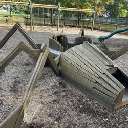 Saginaw Township Playscape - Spider wooden thing climb thru