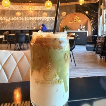 Sana'a Cafe - Pistachio Latte - Coffee & Tea Near Me - Elk Grove, California