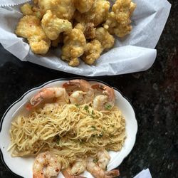 Chatters Bar and Grill - Cauliflower and Shrimp Scampi special