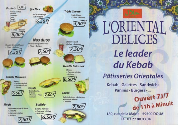Menu photo 2 L'Oriental Délices Douai, 59