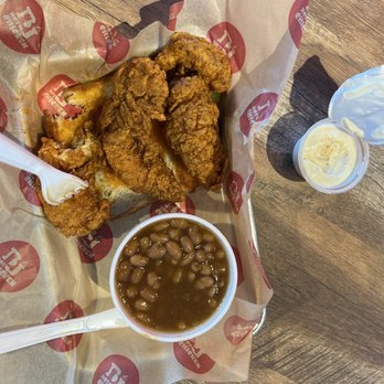BJ Hot Chicken - Number 1 meal with side of baked beans - Chicken Shop Near Me - Hendersonville, Tennessee