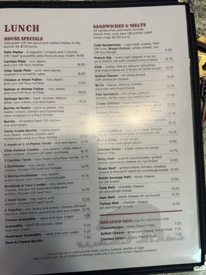 Menu photo 7 Silverado Cafe Silverado, CA