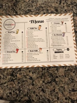 Menu photo 2 Sharetea Las Vegas, NV