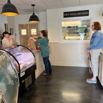 Duby's Bagels & Bakery - a woman serving customers - Bagels Near Me - Old Saybrook, Connecticut