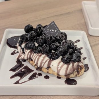 Elite Experience: SYNT Coffee - Blueberry yogurt waffle - Yelp Events Near Me - Los Angeles, California