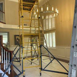Simply Electric - Relocated and Installed New Chandelier