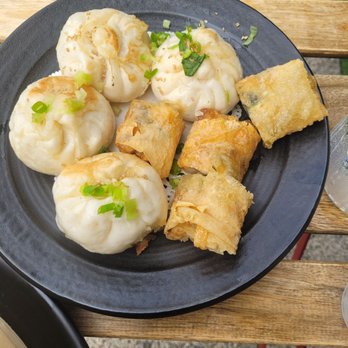 Yue Club - Pan fried bao and crispy tofu skin rolls. - Dim Sum Near Me - Alameda, California Yue Club - Pan fried bao and crispy tofu skin rolls. - Dim Sum Near Me - Alameda, California