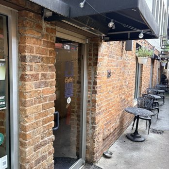 Coffee Underground - Bottom of the stairs and outdoor seating. - Coffee & Tea Near Me - Greenville, South Carolina Coffee Underground - Bottom of the stairs and outdoor seating. - Coffee & Tea Near Me - Greenville, South Carolina