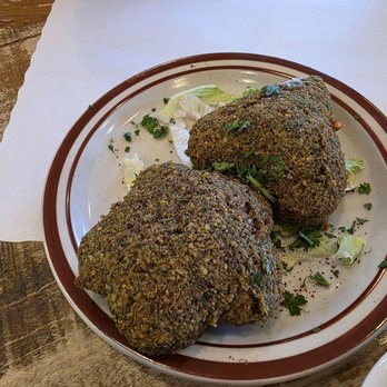 Abu Salim Middle Eastern Grill - Stuffed falafels - 1 pine nut and 1 mozzarella - Halal Near Me - San Francisco, California