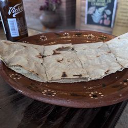 Caldo de Piedra - Squash flower quesadilla