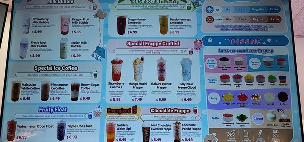 Menu photo 2 Boba Cucue Charlotte, NC