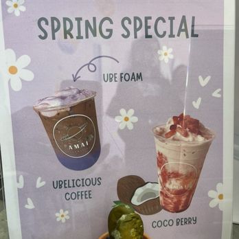 Amai Tea & Cafe - Spring Special Menu (April 2024) - Coffee & Tea Near Me - Torrance, California Amai Tea & Cafe - Spring Special Menu (April 2024) - Coffee & Tea Near Me - Torrance, California