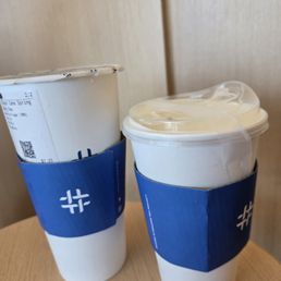 Cheese foam oolong and sugar cane oolong tea. Cheese foam oolong and sugar cane oolong tea.
