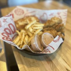 Raising Cane's Chicken Fingers - 3 piece tender combo with fries cane's sauce and Texas toast