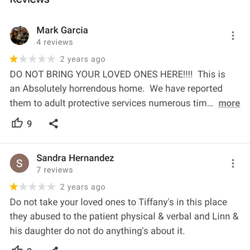 Tiffany's Board & Care - Google reviews.