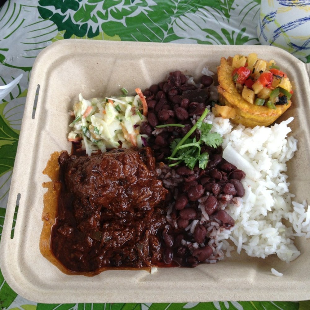 Bongos - "Ropa vieja bowl" $7. The sauce is a mole sauce, not an authentic recipe. - Cuban Near Me - Seattle, Washington