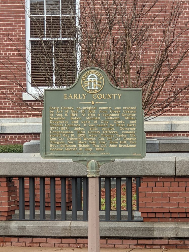 EARLY COUNTY HISTORICAL MARKER Updated June 2024 213 Court Square
