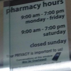 Kroger - Hours for their pharmacy