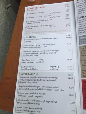 Menu photo 5 Restaurant Taverne Interlaken, BE Menu photo 5 Restaurant Taverne Interlaken, BE