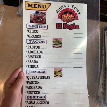 El Fogon - a menu for a mexican restaurant - Tacos Near Me - Twin Falls, Idaho El Fogon - a menu for a mexican restaurant - Tacos Near Me - Twin Falls, Idaho