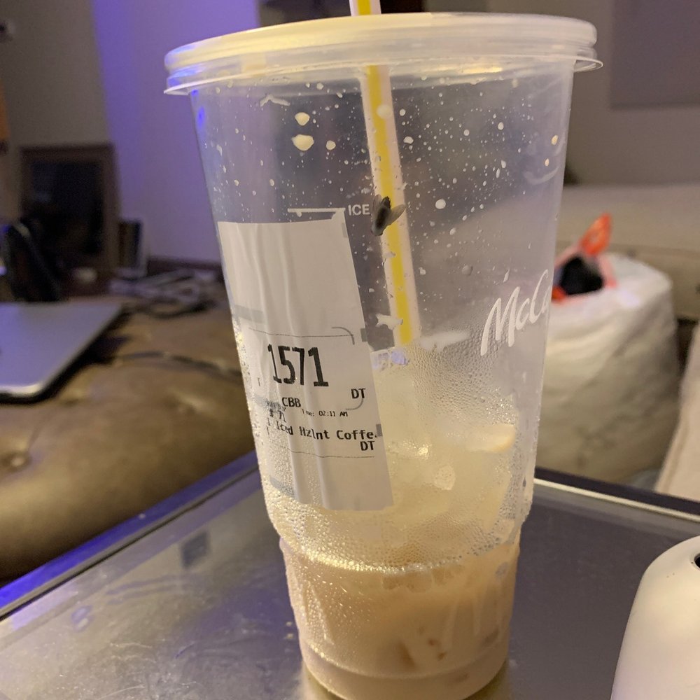 McDonald's - Iced coffee with a fly inside - Fast Food Near Me - Honolulu, Hawaii