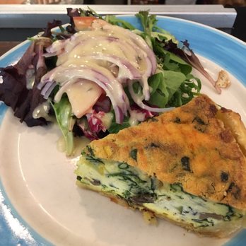 Banana Cafe - Vegetarian quiche w salad - French Near Me - Key West, Florida Banana Cafe - Vegetarian quiche w salad - French Near Me - Key West, Florida