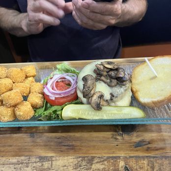 The Twisted Fork - Hamburger with mushrooms and cheese - Bars Near Me - Port Charlotte, Florida The Twisted Fork - Hamburger with mushrooms and cheese - Bars Near Me - Port Charlotte, Florida