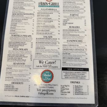 Fabi’s Grill - Menu - Mediterranean Near Me - Torrance, California Fabi’s Grill - Menu - Mediterranean Near Me - Torrance, California