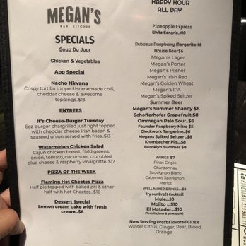 Megan's - Menu - Irish Pub Near Me - New York, New York