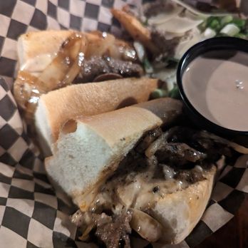 Sly Fox - Wyomissing - A cheese steak of sorts with horseradish dipping sauce - Brewpubs Near Me - Wyomissing, Pennsylvania