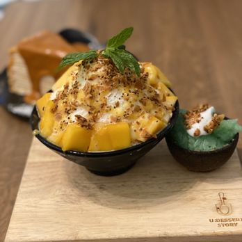 U :Dessert Story - Mango sticky rice bingsu (baby size) - Desserts Near Me - Berkeley, California U :Dessert Story - Mango sticky rice bingsu (baby size) - Desserts Near Me - Berkeley, California