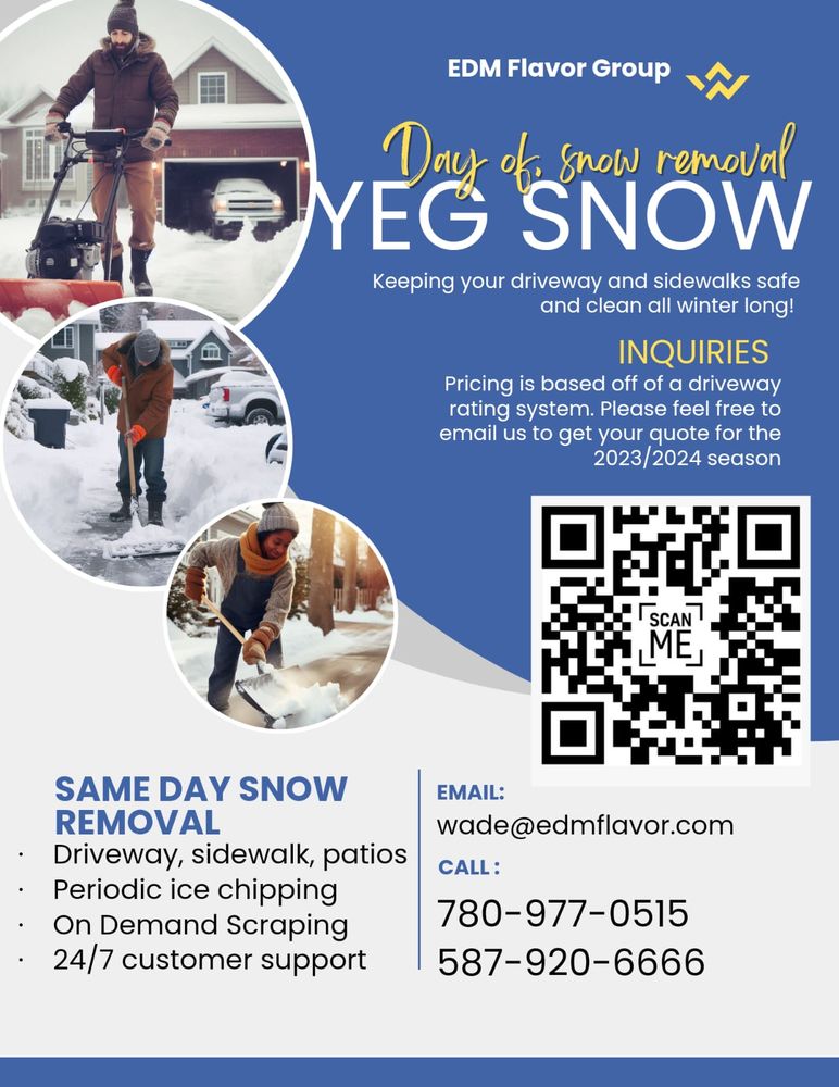 YEG SNOW Updated August 2024 Request a Quote Edmonton, Alberta