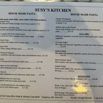 Susy’s Kitchen - Menu - Burgers Near Me - Midvale, Utah