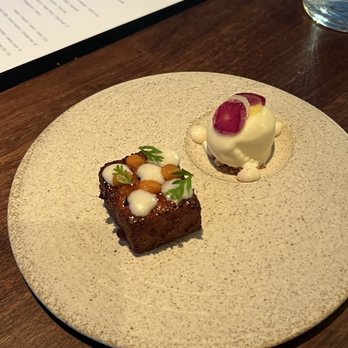 Sorrel - Brioche with toasted rice and candy cap mushroom ice cream - New American Near Me - San Francisco, California Sorrel - Brioche with toasted rice and candy cap mushroom ice cream - New American Near Me - San Francisco, California
