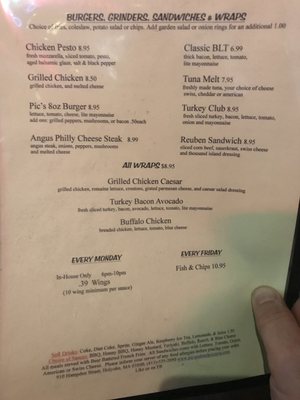 Menu photo 2 Pic's Pub & Pizzeria Holyoke, MA Menu photo 2 Pic's Pub & Pizzeria Holyoke, MA