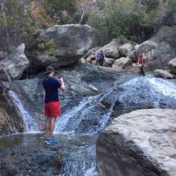 Black Star Canyon Trail - On the way, there's tiny falls. - Hiking Near Me - Orange, California