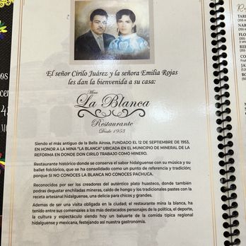 Restaurant Mina la Blanca - Menu - Mexican Near Me - Pachuca, HID