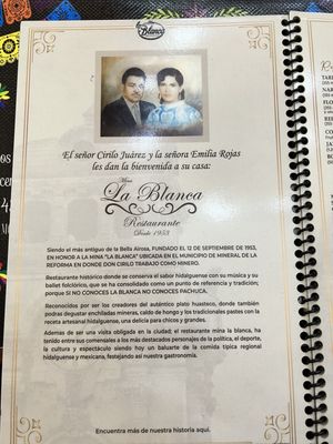 Menu photo 4 Restaurant Mina la Blanca Pachuca, HID