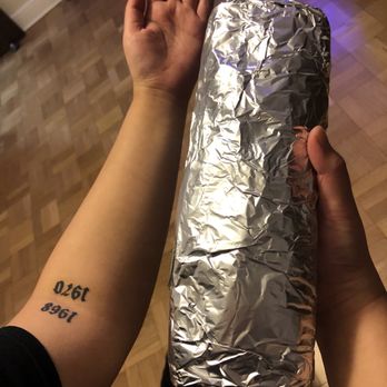 Gorditos Healthy Mexican - Steak Burrito Grande (The Baby Burrito) ft my arm for size reference. - Mexican Near Me - Seattle, Washington