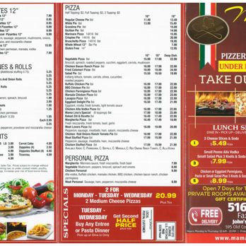 Mama Lino's Pizzeria - menu - Italian Near Me - Plainview, New York Mama Lino's Pizzeria - menu - Italian Near Me - Plainview, New York