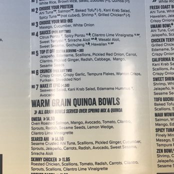 Fresh Coast - Menu - Poke Near Me - Newark, New Jersey